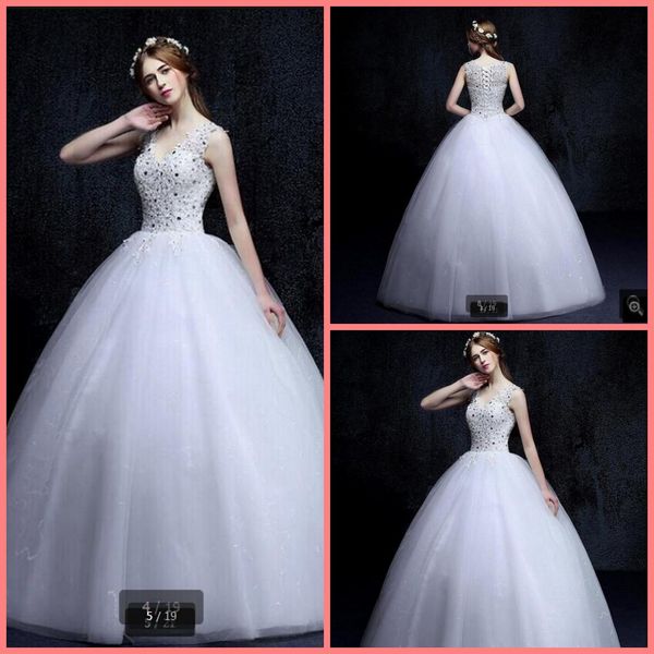 robe de soiree ball gown sleeveless lace appliques wedding dress beaded v neck princess puffy corset elegant wedding gown sale, White
robe de soiree ball gown sleeveless lace appliques wedding dress beaded v neck princess puffy corset elegant wedding gown sale, White
