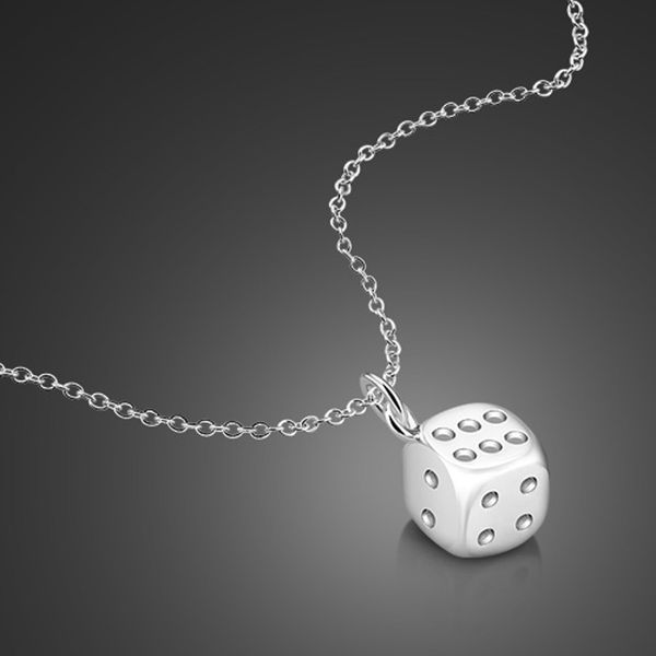 fashion 925 sterling silver necklace female dice pendant design cute girls solid silver jewelry argent bijoux q0531
fashion 925 sterling silver necklace female dice pendant design cute girls solid silver jewelry argent bijoux q0531
