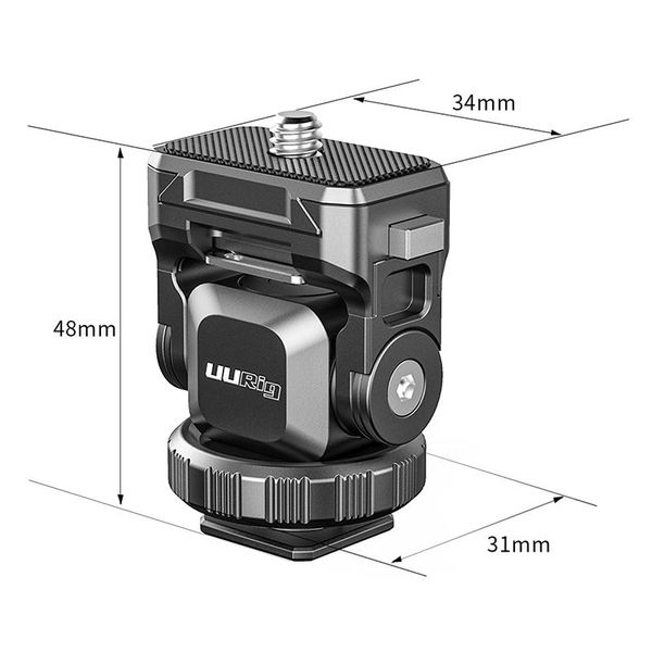 lighting & studio accessories uurig r067 monitor multi angle ballhead bracket quick releae gimbal with 1/4" screw for 5/7 inch adapter
lighting & studio accessories uurig r067 monitor multi angle ballhead bracket quick releae gimbal with 1/4" screw for 5/7 inch adapter