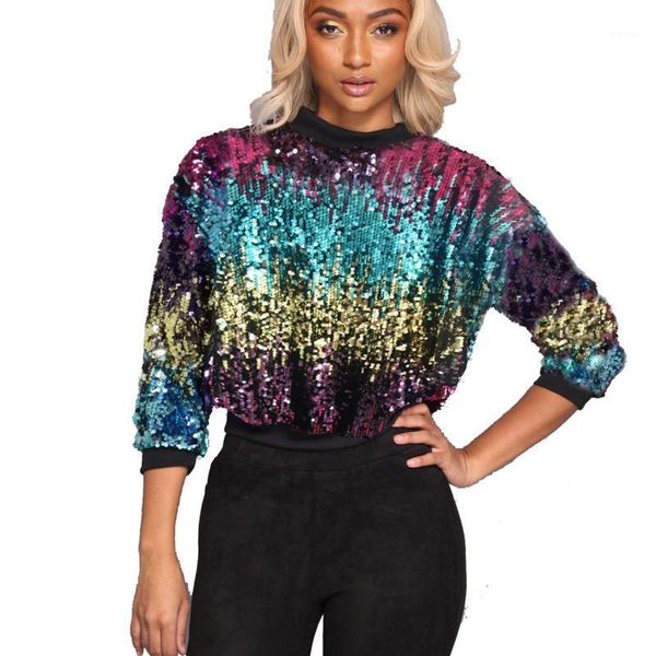 2020 fashion new round neck tide trendy colorful sweatshirt sequins clothes pullovers r0491, Black
2020 fashion new round neck tide trendy colorful sweatshirt sequins clothes pullovers r0491, Black