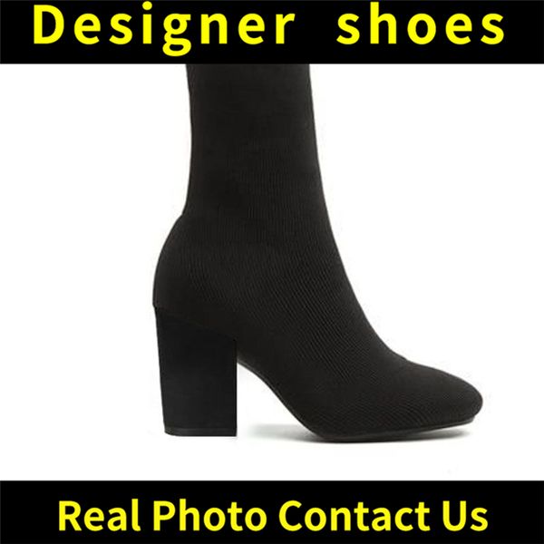 high heel boots woman shoes in autumn and winter knitted elastic boots thick heel socks boots lady letter high heels large size 35-42, Black
high heel boots woman shoes in autumn and winter knitted elastic boots thick heel socks boots lady letter high heels large size 35-42, Black