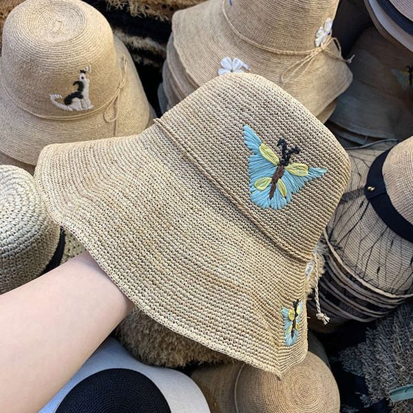 fine weave lafite butterfly grass shade straw summer beach vacation foldable big eaves hat, Blue;gray
fine weave lafite butterfly grass shade straw summer beach vacation foldable big eaves hat, Blue;gray