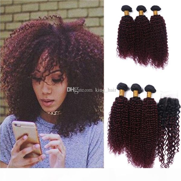 новое прибытие wine red # 1b 99j kinky завитые связки с кружевом закрытие burgundy ombre kinky завитые с closure 4шт лот, Black
новое прибытие wine red # 1b 99j kinky завитые связки с кружевом закрытие burgundy ombre kinky завитые с closure 4шт лот, Black