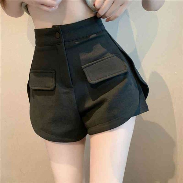 high waist black white shorts women loose vintage loose wide leg short pants split casual streetwear clubwear z421, White;black
high waist black white shorts women loose vintage loose wide leg short pants split casual streetwear clubwear z421, White;black