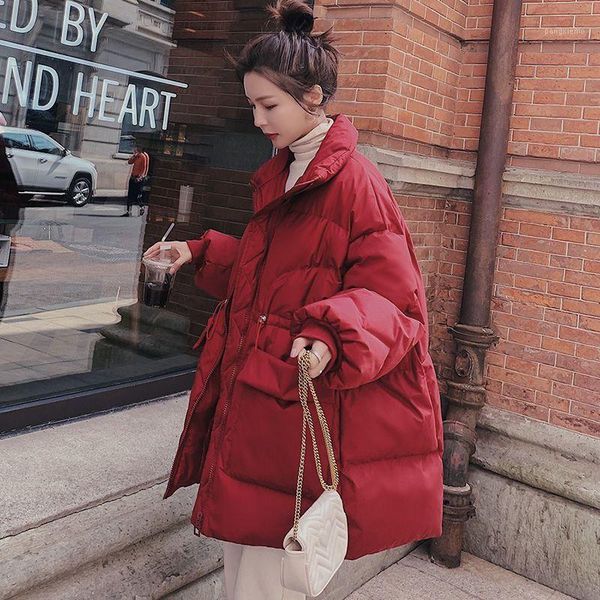2020 new women winter fashion casual solid chaqueta mujer jackets female cotton padded coats stand collar oversized parkas a101, Black
2020 new women winter fashion casual solid chaqueta mujer jackets female cotton padded coats stand collar oversized parkas a101, Black