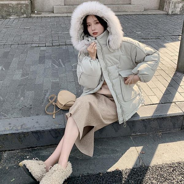 winter 2021 new cotton dress women's short korean bf loose net red ins hong kong style large wool collar cotton coat1, Black
winter 2021 new cotton dress women's short korean bf loose net red ins hong kong style large wool collar cotton coat1, Black