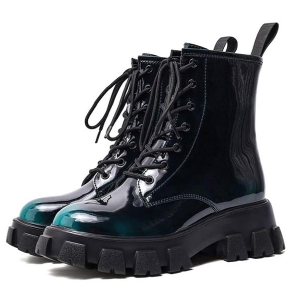 boots leather thick bottom gradient color women matin winter lace-up fashion ankle booties england retro high-shoes, Black
boots leather thick bottom gradient color women matin winter lace-up fashion ankle booties england retro high-shoes, Black
