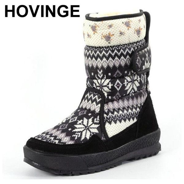 hovinge new women's boots winter warm shoes snow boot non-slip rubber outsole snowflake big plus size waterproof botas, Black
hovinge new women's boots winter warm shoes snow boot non-slip rubber outsole snowflake big plus size waterproof botas, Black
