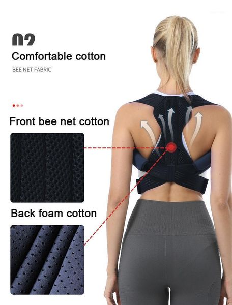 back support adjustable posture corrector shoulder brace correctionr spine health postural fixer tape1, Black;blue
back support adjustable posture corrector shoulder brace correctionr spine health postural fixer tape1, Black;blue