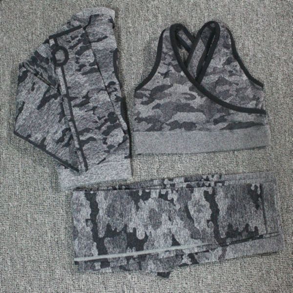 2pcs/set camouflage yoga set women seamless fitness yoga bra sports bra high waist gym camo leggings pants fitness suits workout c0122, Gray
2pcs/set camouflage yoga set women seamless fitness yoga bra sports bra high waist gym camo leggings pants fitness suits workout c0122, Gray