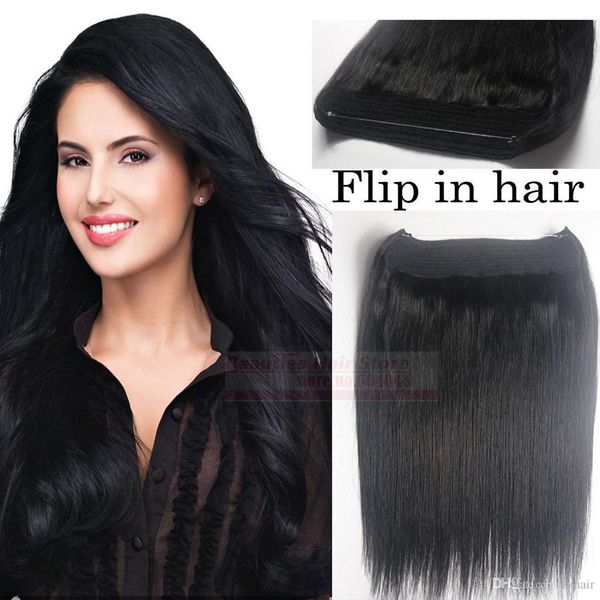 zzhair 16"-32" 100% brazilian remy human hair halo hair flips in on human hair extension 1pcs set non-clips #1 jet black 80g-200g, Black;brown
zzhair 16"-32" 100% brazilian remy human hair halo hair flips in on human hair extension 1pcs set non-clips #1 jet black 80g-200g, Black;brown