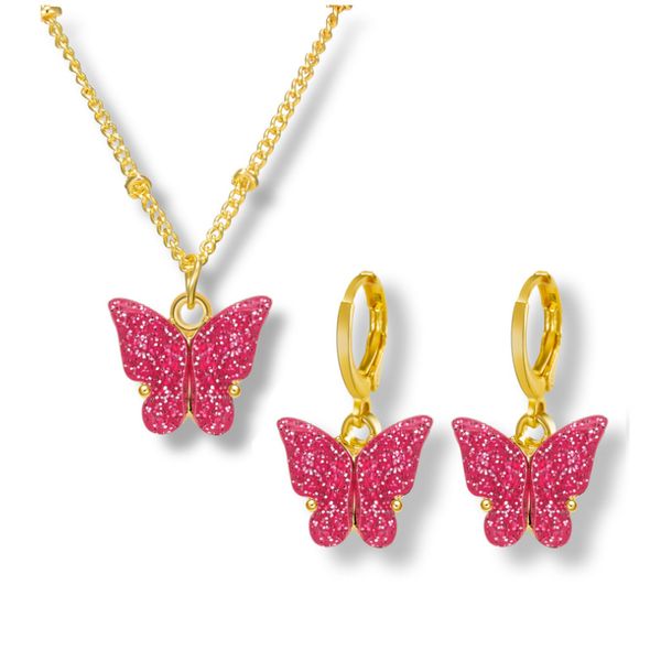 new shiny butterfly necklaces earrings set for women girls sweet cute pendant necklace elegant choker fashion jewelry gifts 6 colors, Silver
new shiny butterfly necklaces earrings set for women girls sweet cute pendant necklace elegant choker fashion jewelry gifts 6 colors, Silver