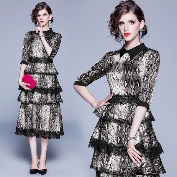 banulin autumn runway women black lace patchwork cake layered dress women vintage leopard print party dresses vestido de festa, Black;gray
banulin autumn runway women black lace patchwork cake layered dress women vintage leopard print party dresses vestido de festa, Black;gray