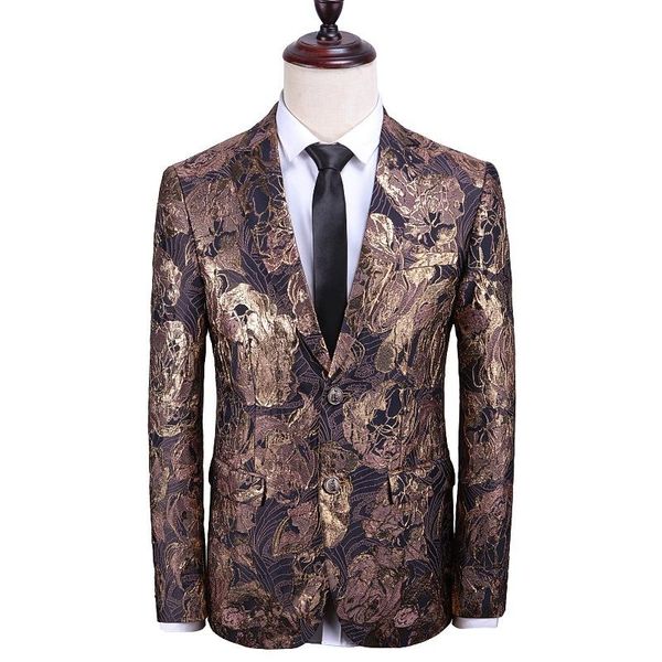 men's suits & blazers bronzing suit jacket 2021 luxury fashion singal breasted plus size banquet stage smart casual 121611, White;black
men's suits & blazers bronzing suit jacket 2021 luxury fashion singal breasted plus size banquet stage smart casual 121611, White;black