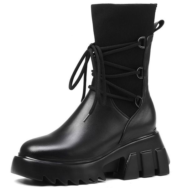 2020 new genuine leather lace up women ankle boots 2020 fashion women's platform motorcycle boots retro booties women botas muje, Black
2020 new genuine leather lace up women ankle boots 2020 fashion women's platform motorcycle boots retro booties women botas muje, Black