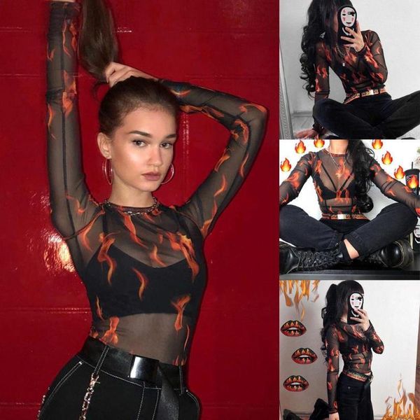home&nest fashion women turtleneck o-neck long sleeve starry fire print mesh perspective short women t-shirts 2020 new1, White
home&nest fashion women turtleneck o-neck long sleeve starry fire print mesh perspective short women t-shirts 2020 new1, White