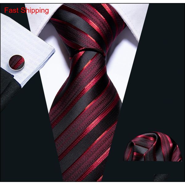 fast shipping ties mens 100% silk designers fashion black red stripes tie hanky cufflinks sets for mens formal wedding party groom 5s4ai, Black;blue
fast shipping ties mens 100% silk designers fashion black red stripes tie hanky cufflinks sets for mens formal wedding party groom 5s4ai, Black;blue