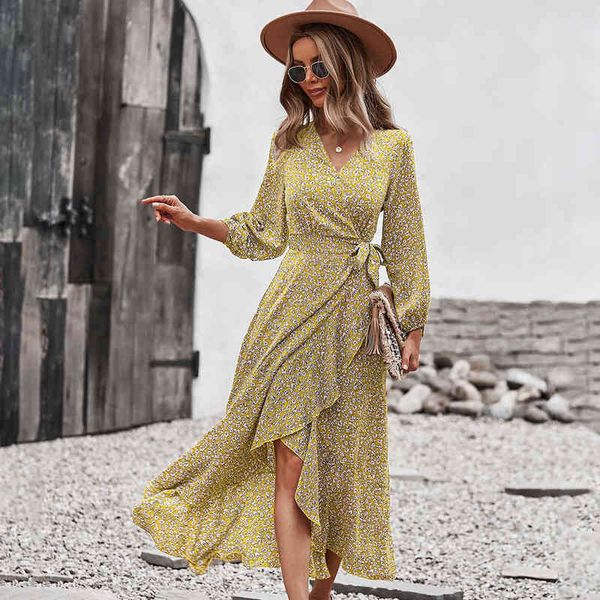 lookinice floral printed dress wrapped chest strap large swing outfit casual vacation style y220214, Black;gray
lookinice floral printed dress wrapped chest strap large swing outfit casual vacation style y220214, Black;gray