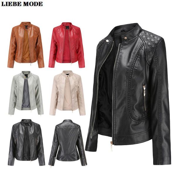 women's leather & faux ladies khaki brown grey black red bomber jacket coat plus size motorcycle biker stand collar pu jackets for wome
women's leather & faux ladies khaki brown grey black red bomber jacket coat plus size motorcycle biker stand collar pu jackets for wome