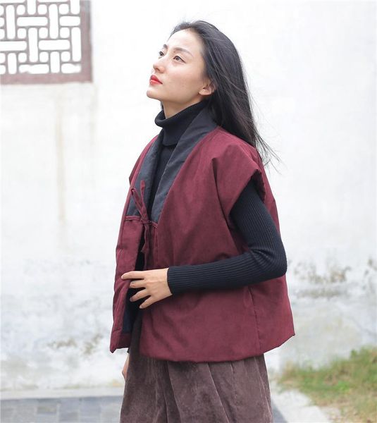 cotton women parkas winter autumn 2019 warm patchwork sleeveless vest vintage casual loose women coat yoyikamomo1, Black
cotton women parkas winter autumn 2019 warm patchwork sleeveless vest vintage casual loose women coat yoyikamomo1, Black