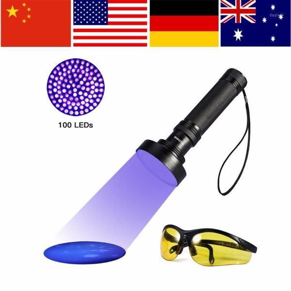 uv 100led torch light 395-400nm ultra violet light blacklight uv lamp torch for dog urine pet stains and bed
uv 100led torch light 395-400nm ultra violet light blacklight uv lamp torch for dog urine pet stains and bed