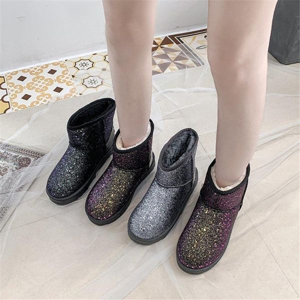 layumi's women fashion snow boots winter plus short plush thick sequin thick bottom short tube women's boots warm trendy shoes, Black
layumi's women fashion snow boots winter plus short plush thick sequin thick bottom short tube women's boots warm trendy shoes, Black