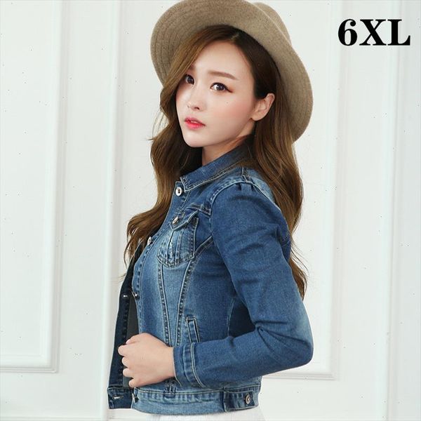 autumn spring 6xl short women denim jean jacket large size elastic cotton oversize denim jackets slim female coats plus size, Black;brown
autumn spring 6xl short women denim jean jacket large size elastic cotton oversize denim jackets slim female coats plus size, Black;brown