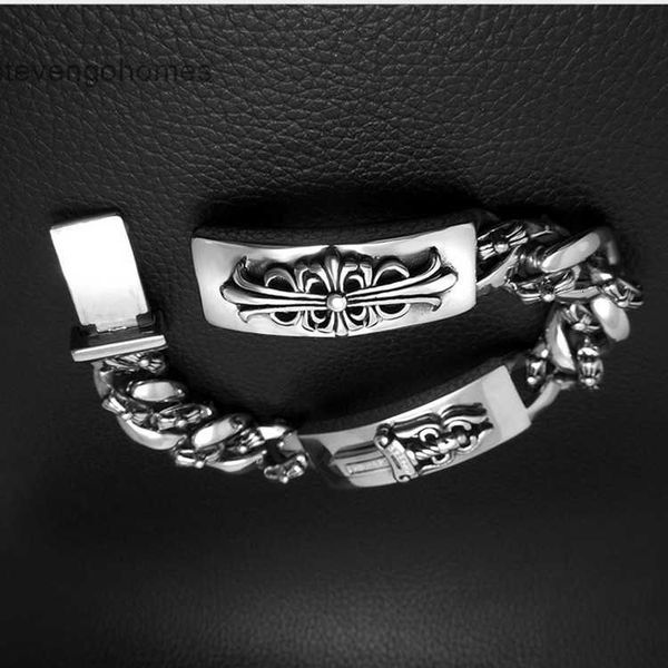 flower crowe bracelet, man tiktok, cross deck, military ornaments, live broadcast, Silver 
flower crowe bracelet, man tiktok, cross deck, military ornaments, live broadcast, Silver