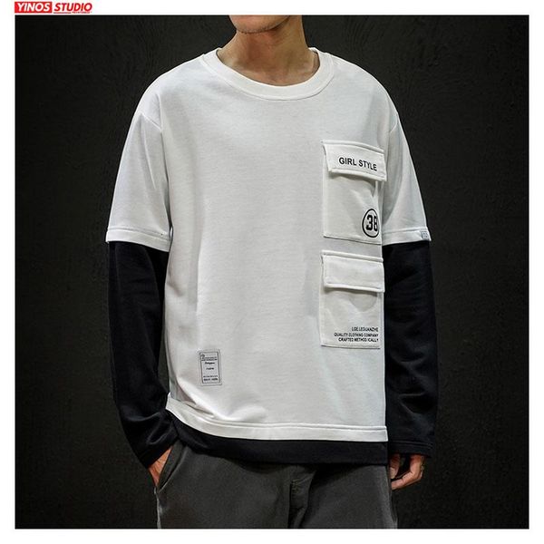 men's hoodies & sweatshirts drop autumn 2021 mens causal cotton japanese fake two pieces pullover male streetwear patchwork sport, Black
men's hoodies & sweatshirts drop autumn 2021 mens causal cotton japanese fake two pieces pullover male streetwear patchwork sport, Black