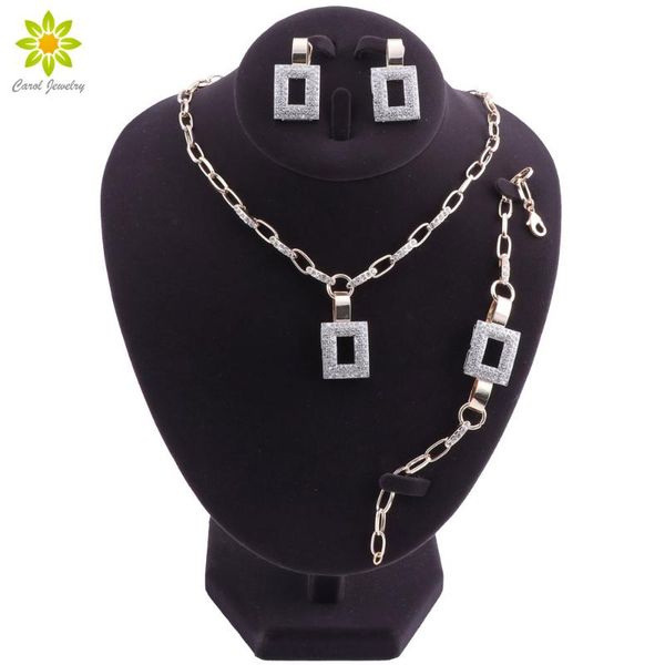 jewelry sets for women gold color bridal wedding african vintage necklace bracelet earring party holiday gift, Silver
jewelry sets for women gold color bridal wedding african vintage necklace bracelet earring party holiday gift, Silver