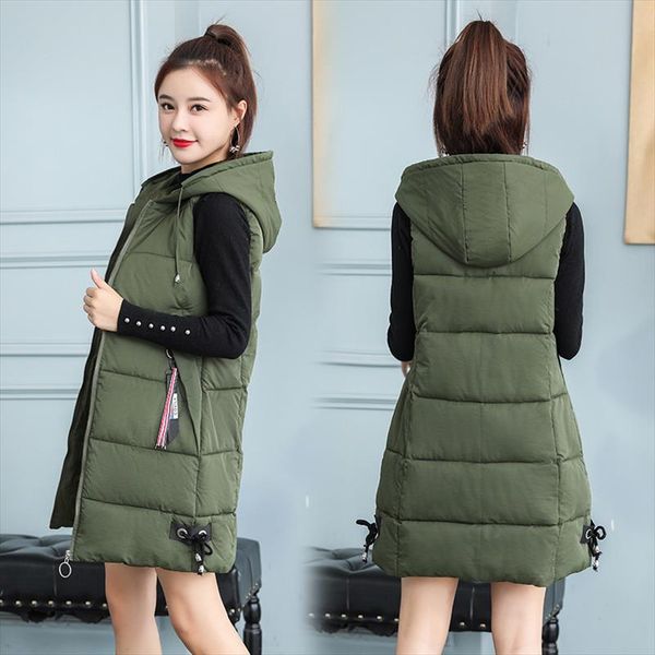 autumn winter hooded vest women 2020 new fashion waistcoat plus size pockets zipper slim long vests lady colete feminino, Black;white
autumn winter hooded vest women 2020 new fashion waistcoat plus size pockets zipper slim long vests lady colete feminino, Black;white