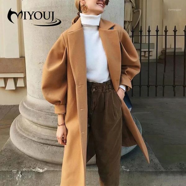 miyouj camel color woolen outerwear lace up women's clothing 2021 autumn winter vintage puff sleeve woman coats1, Black
miyouj camel color woolen outerwear lace up women's clothing 2021 autumn winter vintage puff sleeve woman coats1, Black