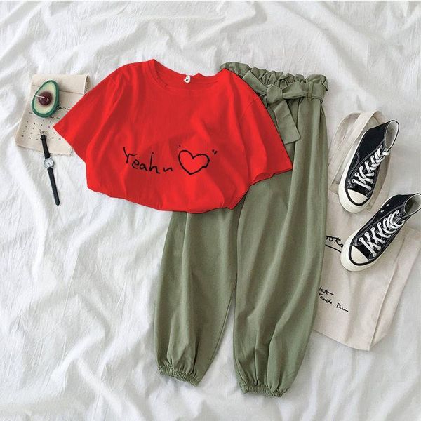 new letter printed 2 piece outfits women casual trousers suit black pink female two piece set korean tshirt and pants clothes, Gray
new letter printed 2 piece outfits women casual trousers suit black pink female two piece set korean tshirt and pants clothes, Gray