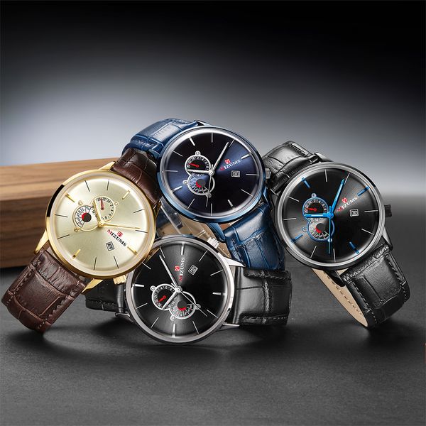 mizums fashion mens watches brand luxury business quartz watch man leather waterproof simple wristwatch relogio masculino, Slivery;brown
mizums fashion mens watches brand luxury business quartz watch man leather waterproof simple wristwatch relogio masculino, Slivery;brown