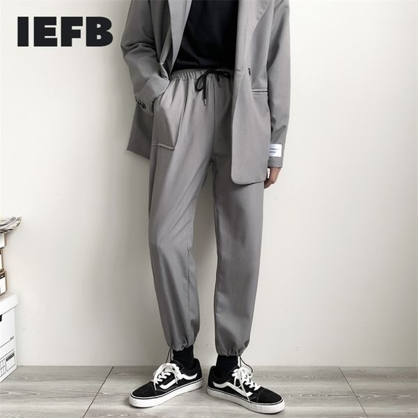 iefb /men's wear autumn new casual suiy pants for male trend directly loose all-match elastic waist trousers pockets 9y1357 y201026, Black
iefb /men's wear autumn new casual suiy pants for male trend directly loose all-match elastic waist trousers pockets 9y1357 y201026, Black