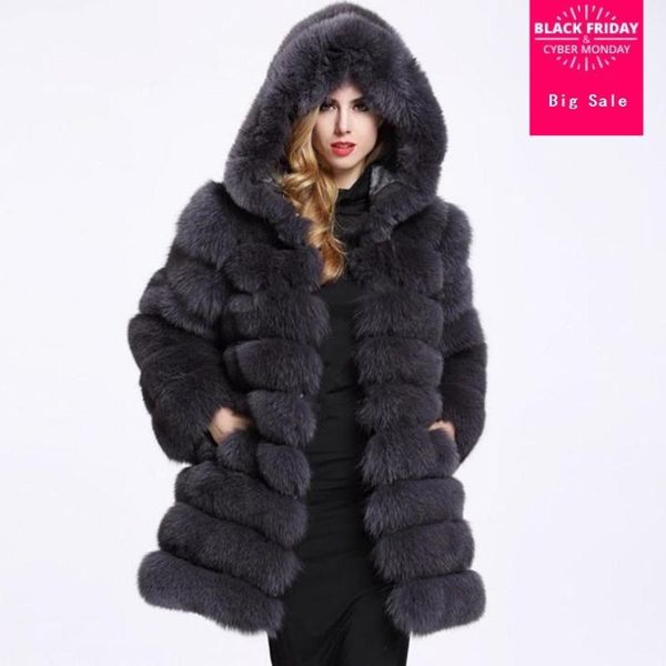 women's fur & faux s-3xl very good quality fake coat with hooded winter women luxury long sleeve woman warm wj1549, Black
women's fur & faux s-3xl very good quality fake coat with hooded winter women luxury long sleeve woman warm wj1549, Black