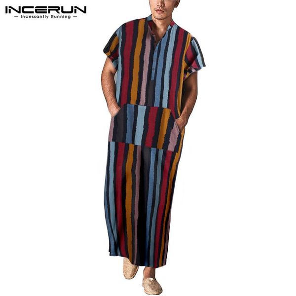 2020 striped men muslim kaftan short sleeve pockets button robes retro middle east saudi arabia islamic men jubba thobe incerun, Red
2020 striped men muslim kaftan short sleeve pockets button robes retro middle east saudi arabia islamic men jubba thobe incerun, Red