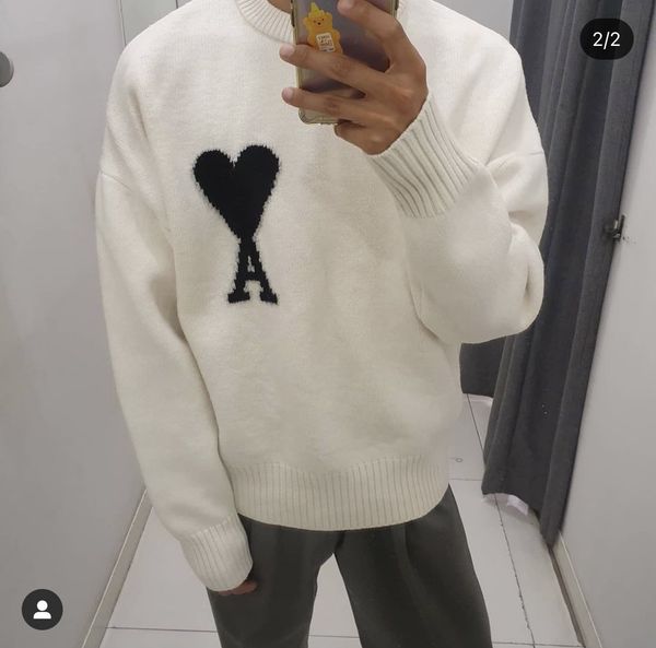 men women 20fw turtleneck sweater long sleeve round neck loose heart knitted cardigan, White;black
men women 20fw turtleneck sweater long sleeve round neck loose heart knitted cardigan, White;black