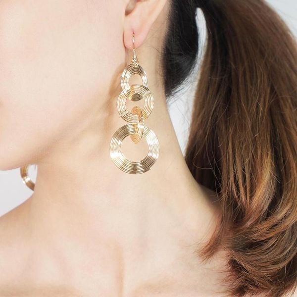 dangle & chandelier metal circle earrings for women multiple layers alloy statement long pendant trend jewelry uken, Silver
dangle & chandelier metal circle earrings for women multiple layers alloy statement long pendant trend jewelry uken, Silver