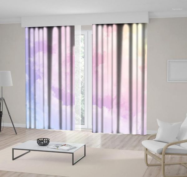 curtain sun and fluffy clouds in sky mystic nature cloudscape in pastel colors art printed yellow pink blue1