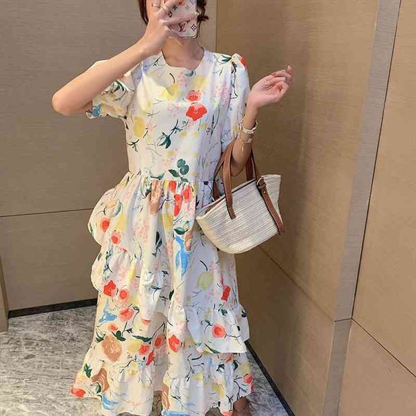 floral print ruffle korean lantern short sleeve round neck loose casual fashion women summer high waist dress female vestidos, Black;gray
floral print ruffle korean lantern short sleeve round neck loose casual fashion women summer high waist dress female vestidos, Black;gray