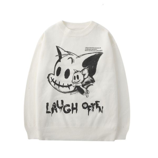 2021 new winter new couple sweaters casual oversize men's pullovers korean streetwear graphic printed male sweater livi, White;black
2021 new winter new couple sweaters casual oversize men's pullovers korean streetwear graphic printed male sweater livi, White;black