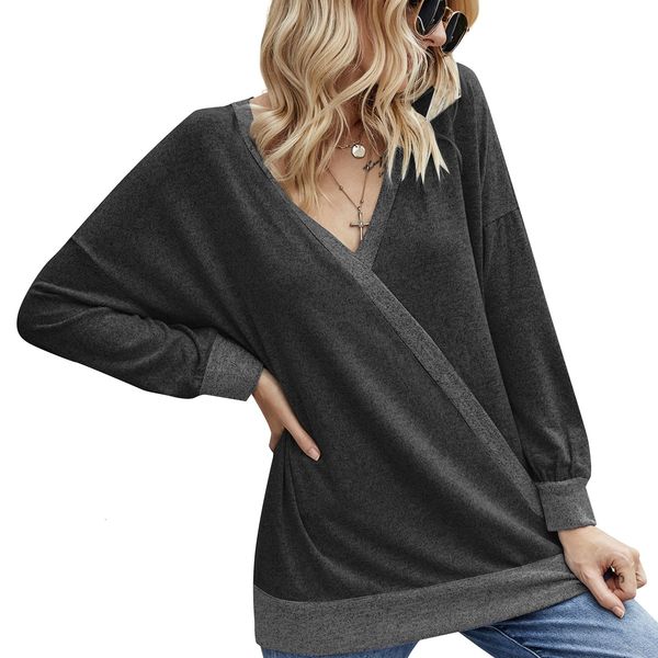 and 2021 new female t-shirt collar v contrast colour off the shoulder pocket m4u0, White
and 2021 new female t-shirt collar v contrast colour off the shoulder pocket m4u0, White