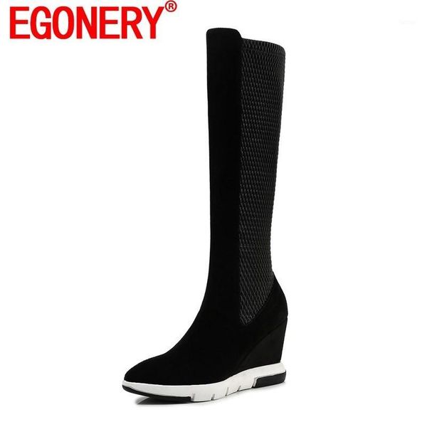 egonery women new high boots 2020 winter sheep suede and elastic fiber upper fashion woman long boots wedges shoes woman1, Black
egonery women new high boots 2020 winter sheep suede and elastic fiber upper fashion woman long boots wedges shoes woman1, Black