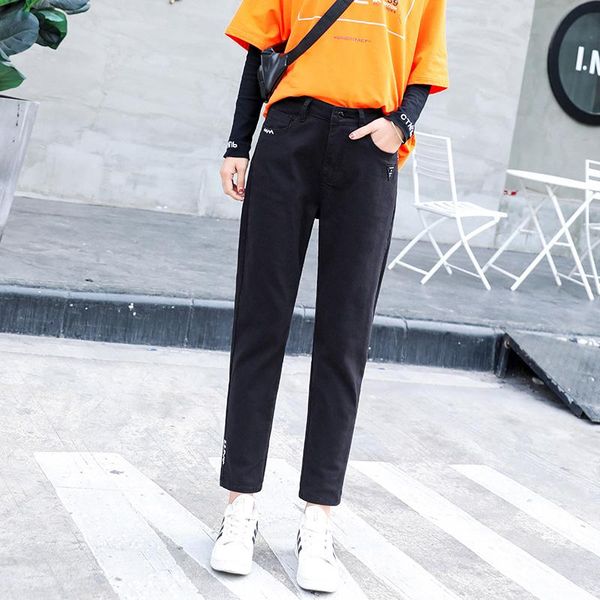 women's jeans women high waist boyfriend for classic drop spring cotton black denim harem pants ankle-length pant, Blue
women's jeans women high waist boyfriend for classic drop spring cotton black denim harem pants ankle-length pant, Blue