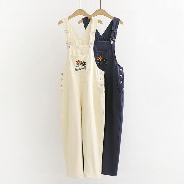 harajuku small flower embroidered jeans female loose high waist bib pants student jeans large pocket denim jumpsuit overalls1, Blue
harajuku small flower embroidered jeans female loose high waist bib pants student jeans large pocket denim jumpsuit overalls1, Blue