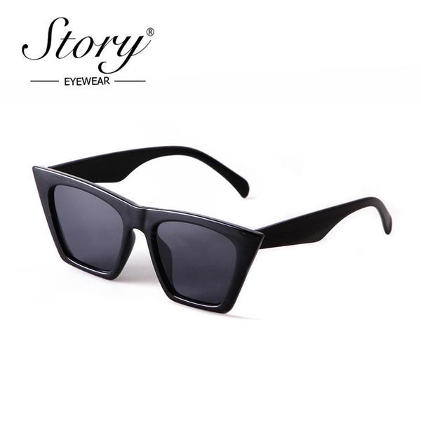 sunglasses story 2021 vintage oversized cat eye women men brand designer retro black frame square sun glasses shades s17047, White;black
sunglasses story 2021 vintage oversized cat eye women men brand designer retro black frame square sun glasses shades s17047, White;black