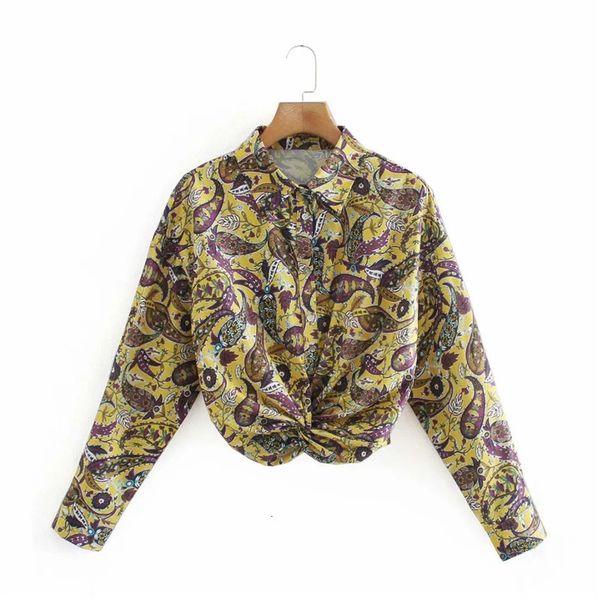 2021 new yellow printed crop woman vintage collared long sleeve blouse women casual elastic waist knotted button up shirt zogn, White
2021 new yellow printed crop woman vintage collared long sleeve blouse women casual elastic waist knotted button up shirt zogn, White