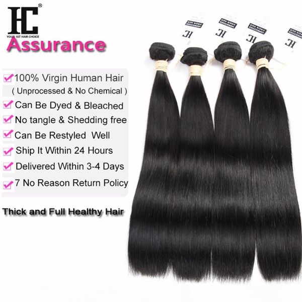 hc hair brazilian virgin human hair weave 4 bundles unprocessed brazillian peruvian indian malaysian cambodian straight remy hair extensions, Black
hc hair brazilian virgin human hair weave 4 bundles unprocessed brazillian peruvian indian malaysian cambodian straight remy hair extensions, Black
