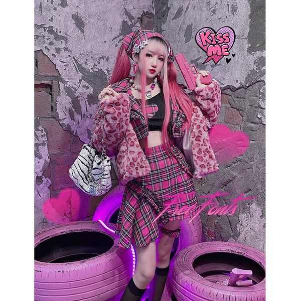 girls set japanese gothic harajuku rock cake skirts pink ocelot fashion sweet girl punk high waist mini kawaii short skirts, Gray
girls set japanese gothic harajuku rock cake skirts pink ocelot fashion sweet girl punk high waist mini kawaii short skirts, Gray